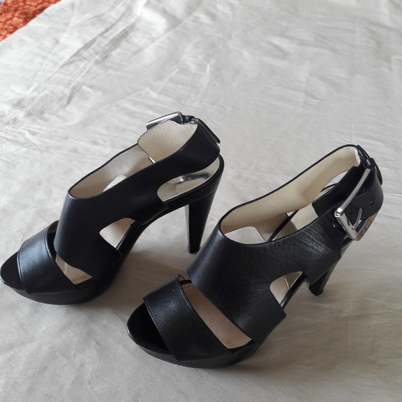 Michael Kors Shoes - Michael Kors Black Platform Peep Toe Heels